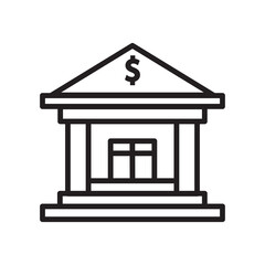 bank icon vector symbol template
