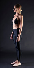 Fototapeta premium female figure in clothes, studio portrait