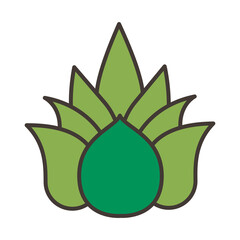 leafs plant nature isolated icons