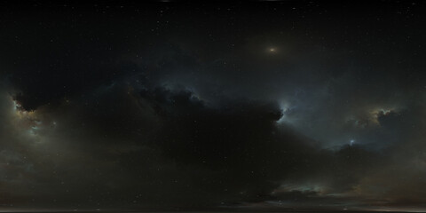 Full 360 degree space background. Equirectangular projection, environment map. HDRI spherical panorama © Peter Jurik