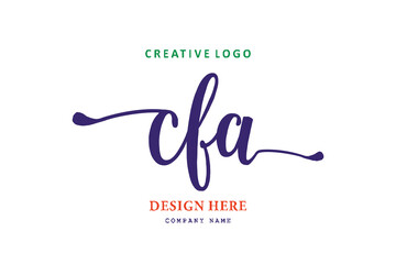 logo composition of the letter CFA is simple, easy to understand and authoritativePrint