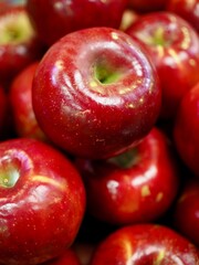 신선한 유기농 과일 빨간색 사과 
