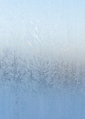 Frosty pattern on the window