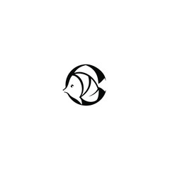 Simple fish logo design for company or restaurant