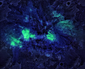 Abstract blue background with little splash of green color