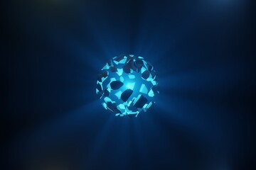 Abstract Futuristic destruction Explosion of sphere 3d rendering