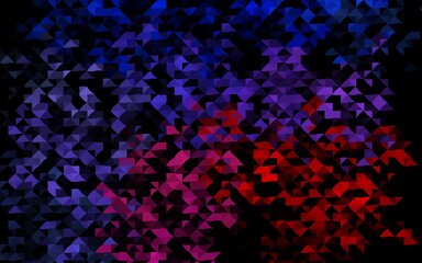 Dark Blue, Red vector background with triangles.