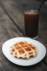 Waffles on the table