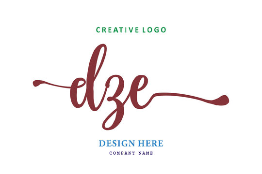 logo composition of the letter DZE is simple, easy to understand and authoritativePrint