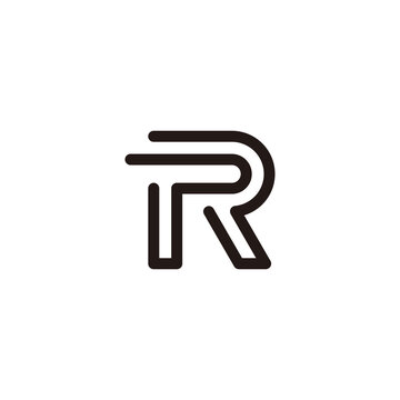 r t rt tr initial logo design vector graphic idea creative