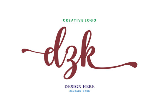logo composition of the letter DZK is simple, easy to understand and authoritativePrint