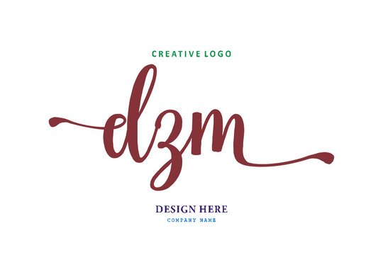 logo composition of the letter DZM is simple, easy to understand and authoritativePrint