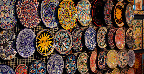 decorative plates in the souk