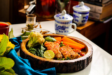 Basa sea fish  with vegetables