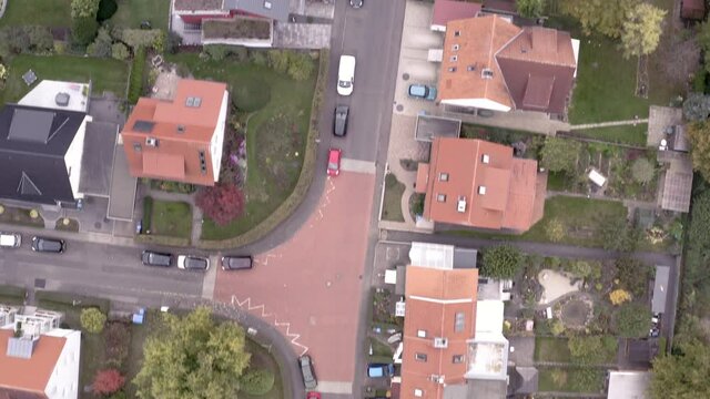 Rooftops of Goettingen G&ouml;ttingen S&uuml;dstadt Suedstadt captured by a drone aerial shot in late autumn.