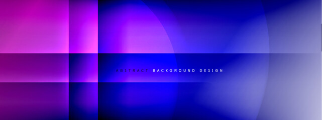 Fototapeta premium Vector abstract background - circle and cross on fluid gradient with shadows and light effects. Techno or business shiny design templates for text