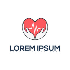 heart held in both hands logo