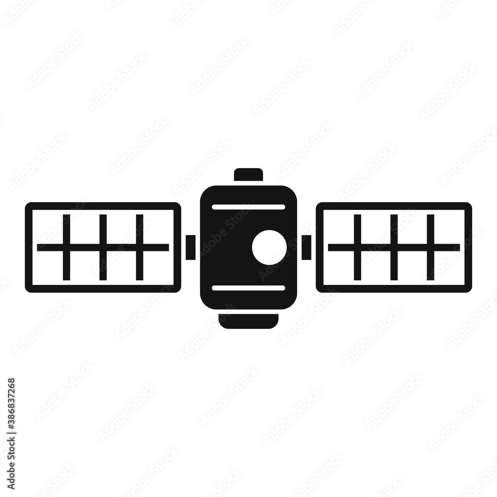 Poster technology satellite icon. simple illustration of technology satellite vector icon for web design is