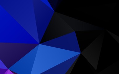 Dark BLUE vector polygon abstract backdrop.