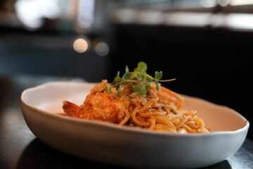 spaghetti pomodoro with sea food