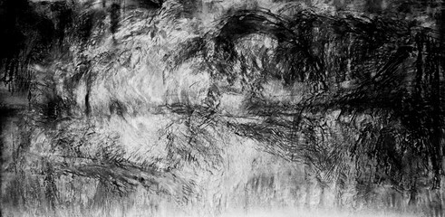 Grunge black and white abstract distress background or texture.
