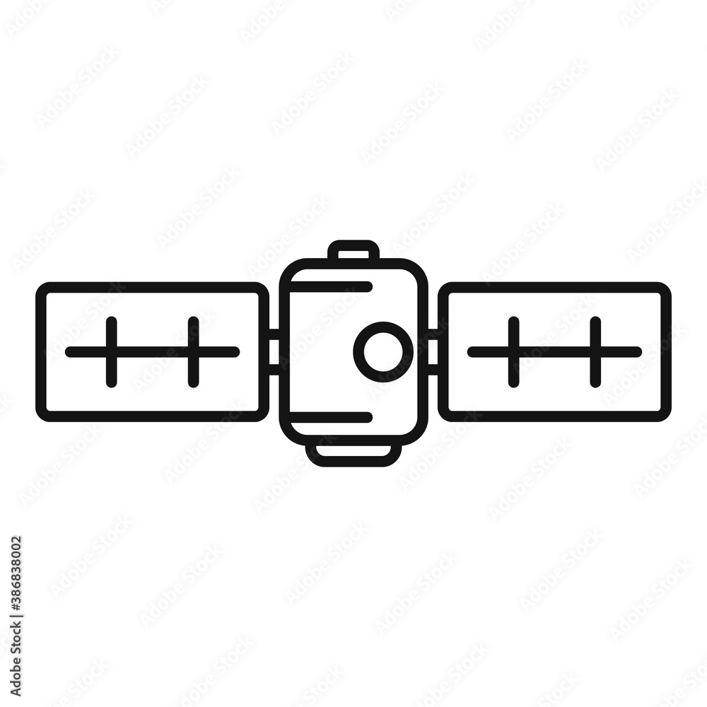 Poster network satellite icon. outline network satellite vector icon for web design isolated on white backg