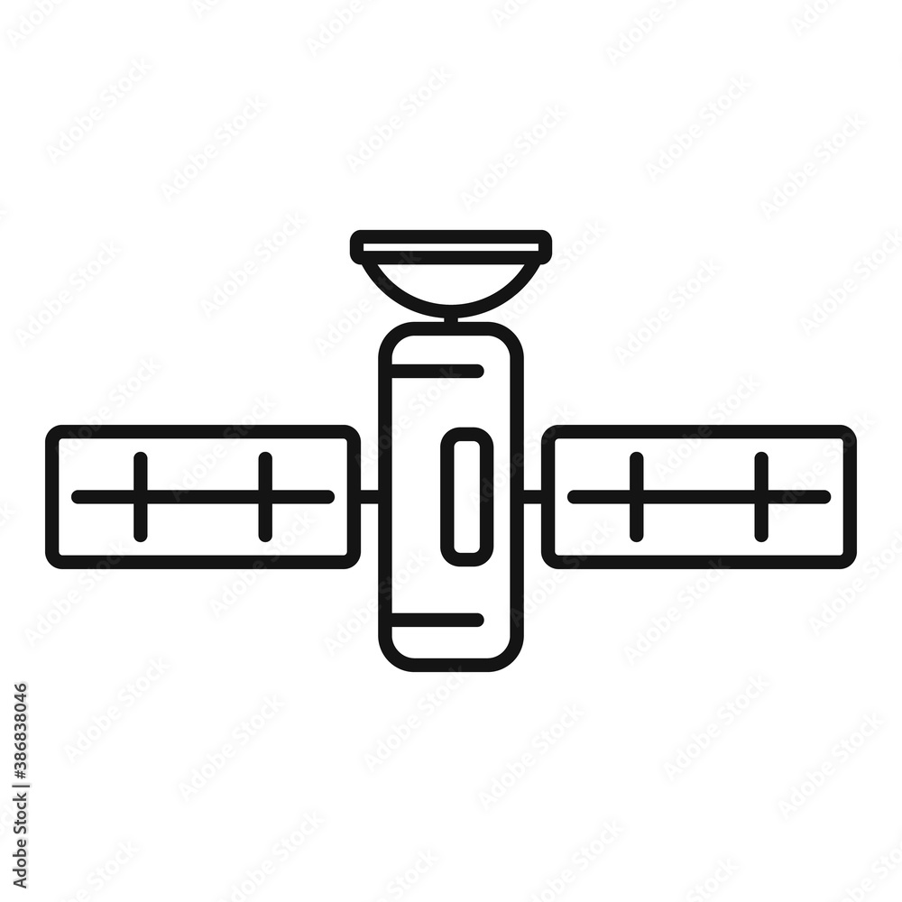Poster connection satellite icon. outline connection satellite vector icon for web design isolated on white