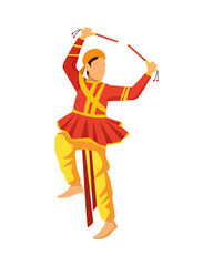 hindu dancer traditional character icon