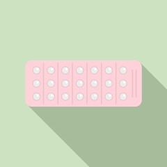 Pill blister icon. Flat illustration of pill blister vector icon for web design
