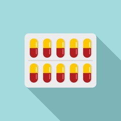 Capsule blister icon. Flat illustration of capsule blister vector icon for web design