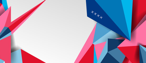 3d low poly abstract shape background vector illustration