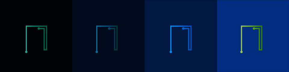  Letter N logo, Technology and digital abstract dot connection