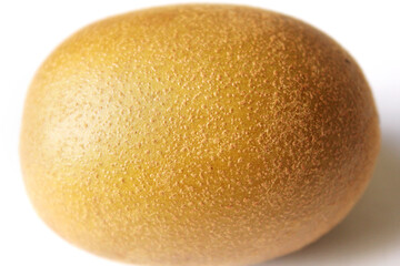 Whole kiwi fruit isolated on white background. Clipping Path. Full depth of field.