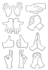 手の様々仕草