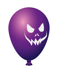 halloween balloon helium floating isolated icon