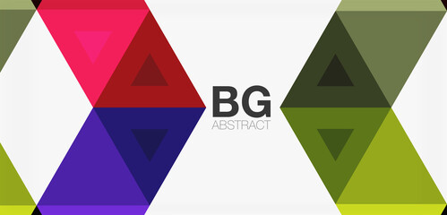 Mosaic triangle pattern abstract background for cover, banner, flyer and poster and other template