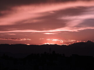 sunset over the river