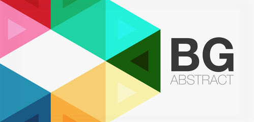 Mosaic triangle pattern abstract background for cover, banner, flyer and poster and other template