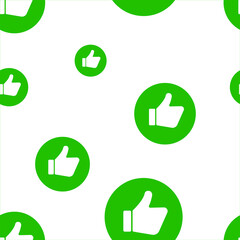 seamless pattern with like  icon