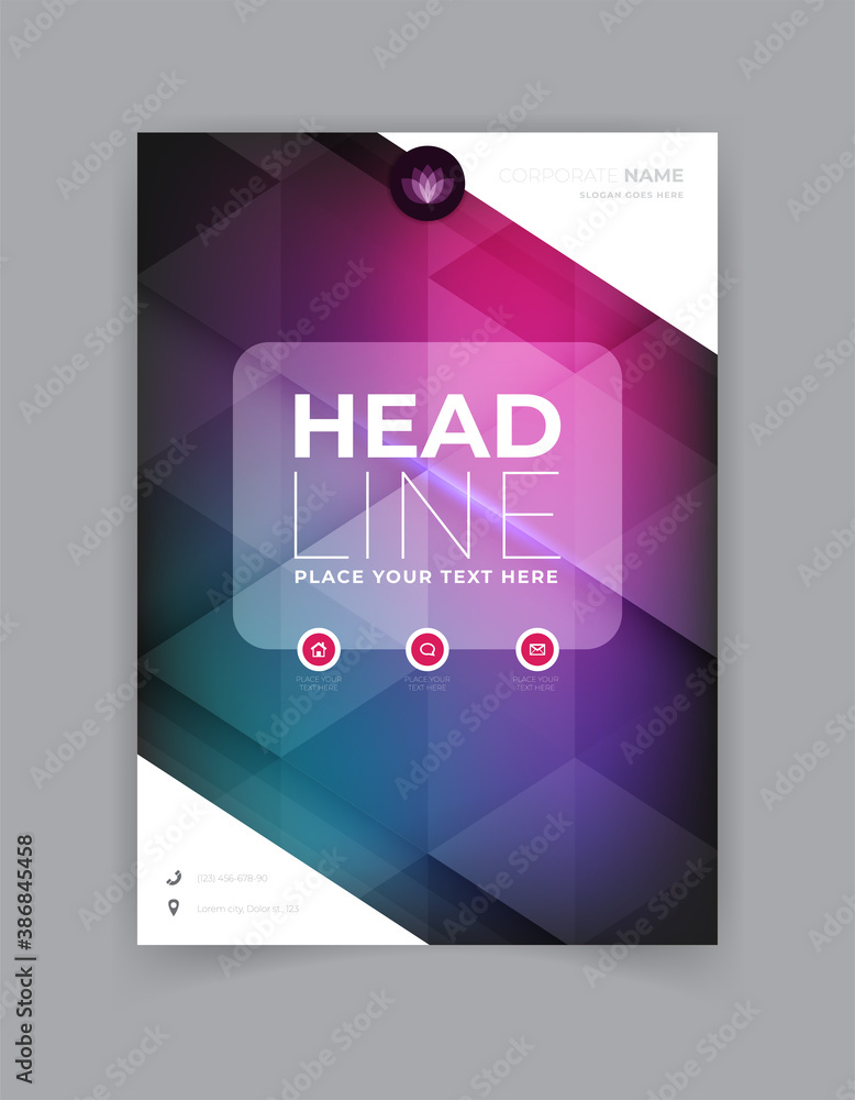 Poster abstract art background for web and print modern vector