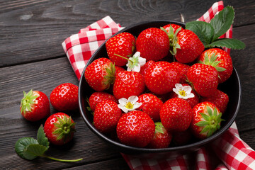 Ripe garden strawberry