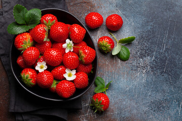 Ripe garden strawberry