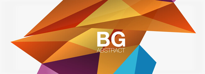 3d mosaic abstract backgrounds, low poly shape geometric design