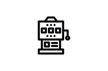 Gambling Outline Icon - Slot Machine