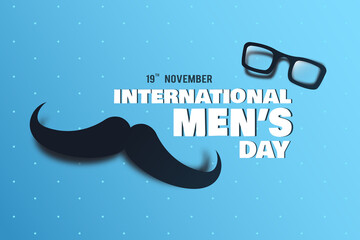 Vector illustration of International Men's Day. For a poster or banner and greeting card.
