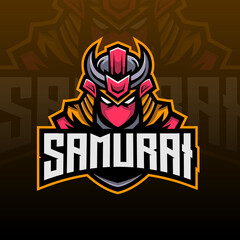 samurai mascot esport logo
