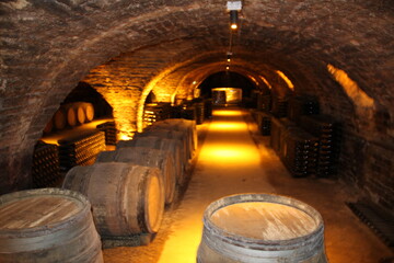 Fototapeta na wymiar Cave de vins éleveur négociant