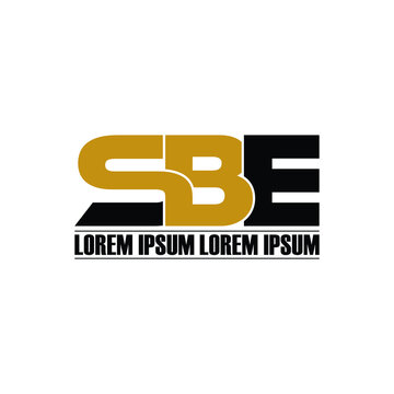 SBE letter monogram logo design vector