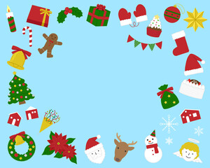 Christmas illustration material set / vector