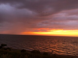 sunset over the sea